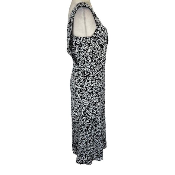 Nicole Miller Collection Asymmetrical Pleated Silk Dress Floral Size 4 - Picture 6 of 12